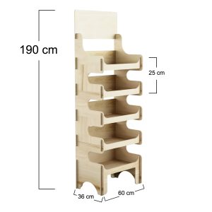 Alternative view of SELENE - Espositore in legno da 5 ripiani